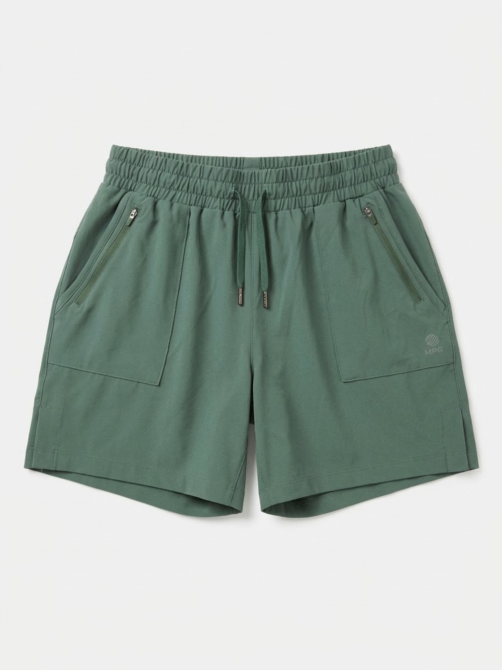 MPG Sport Sage Green High-Rise Utility Hiking Shorts Zipper Pockets Size Medium